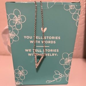 18” silver plated necklace